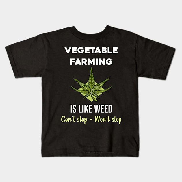 Cant stop Vegetable Farming Vegetables Farmer Farm Garden Gardener Gardening Kids T-Shirt by Hanh Tay